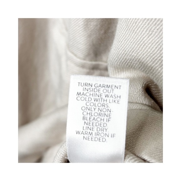J Jill Linen Blend Jacket Size 2X Button‎ Front Jacket Collared Pockets Beige - Picture 9 of 10